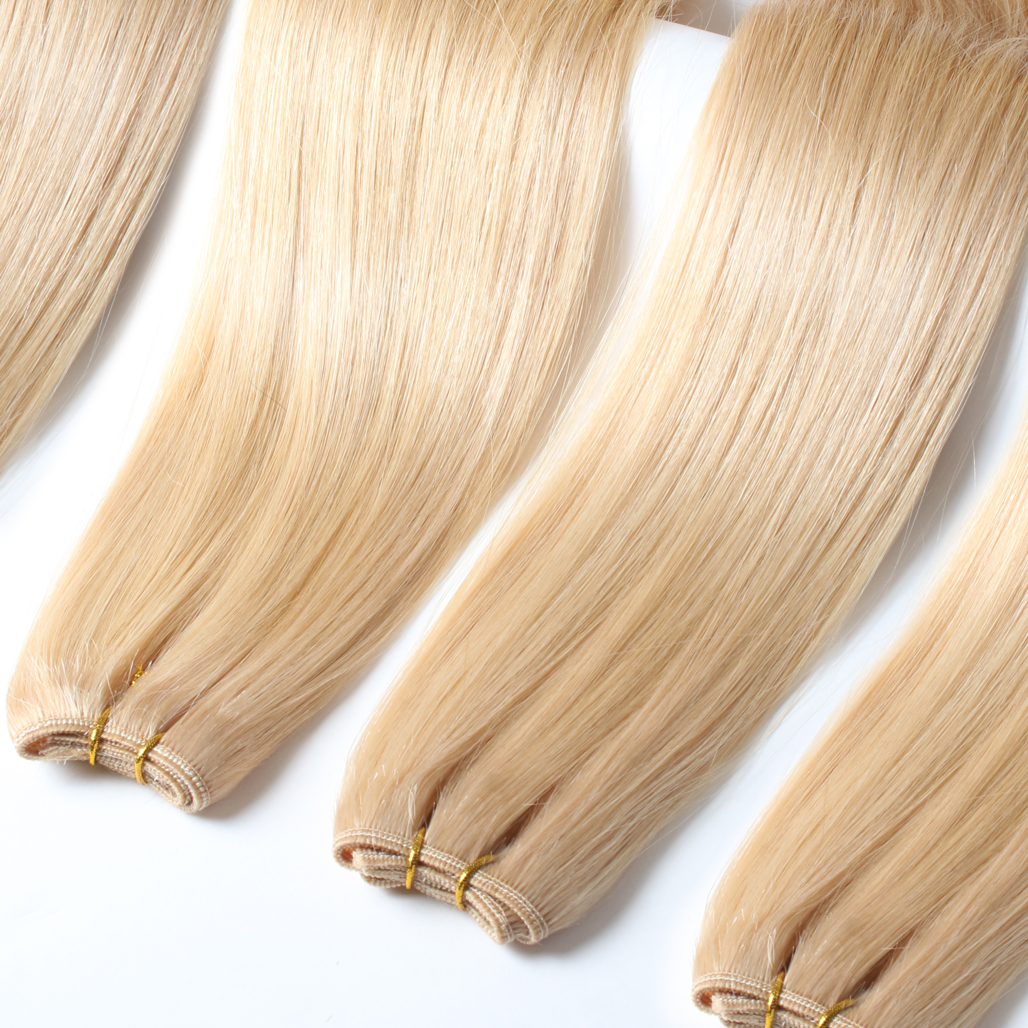 20-22" Premium Gold Weft Hair Extensions (Mid Range, 9–12 Month Lifespan)