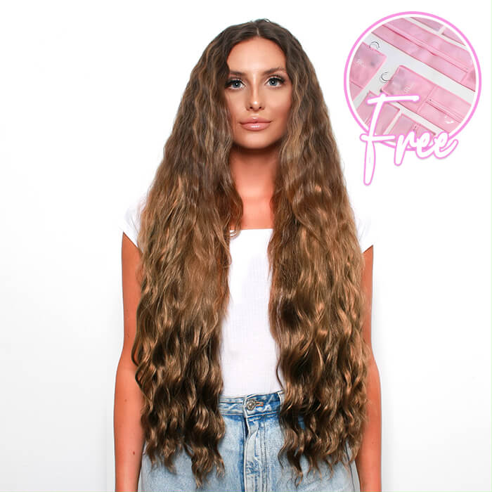 28" Beach Wave Mega Mane clip ins