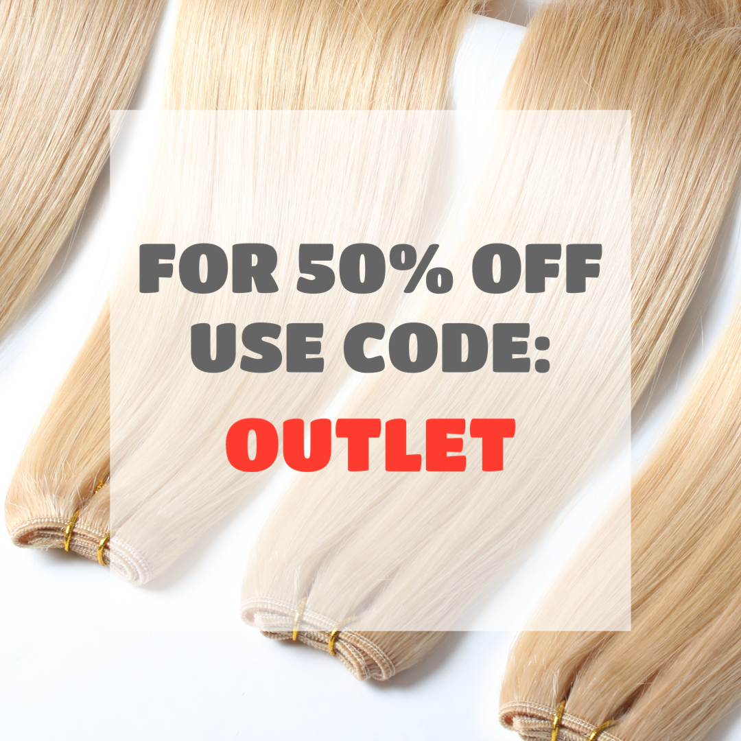 16-18" Premium Gold Weft Hair Extensions (Mid Range, 9–12 Month Lifespan)